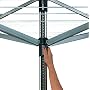 Brabantia Lift-O-Matic Rotary Dryer 50m Metallic Grey