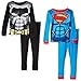 DC Comics Big Boys Batman Vs Superman Costume 4pc Cotton Sleepwear, Multi, 6