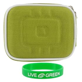 Nylon Hard Shell Carrying Case (Green) for Kodak Zi6 Pocket HD Camcorder Pink