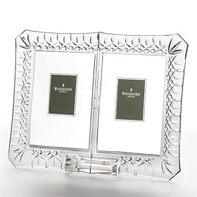 Waterford Crystal Lismore Picture Frame Double Holds 4X6 by Waterford