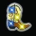 Cowboy Boot Flashing Blinking Light Up Body Lights Pins (5-Pack)