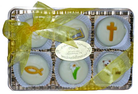 Easter Bible Themed Belgian Chocolate Covered Cream filled Chocolate Sandwich Cookies -... by A Bountiful Harvest