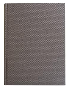 Griff Faux Leather Journal Diary, Embossed Diamond Pattern, Lined, Gray, 8x10"