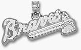 Atlanta Braves Braves with Tomahawk 1/2 Pendant - Sterling Silver Jewelry