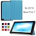 Fire 7 2015 Case - NEWSTYLE Ultra Slim Shell Lightweight Tri-fold Stand Cover for Amazon Fire 7 Inch Tablet(5th Generation 2015 release ONLY), Light Blue