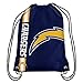 FOCO Los Angeles Chargers NFL Original Big Logo Drawstring Backpack