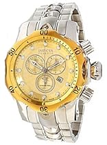 Big Sale Invicta 10803 Venom Silver Band Gold Dial Watch
