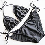 視線くぎづけ♪ビーチ姫セクシー三角ビキニ/水着/黒ブラック
