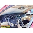Sunshade compatible with Hyundai Sonata or Sonata Hybrid 2011 2012 2013 HEATSHIELD Brand Windshield Custom-fit Sunshade