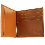 Floto Brown Leather Billfold - money clip wallet