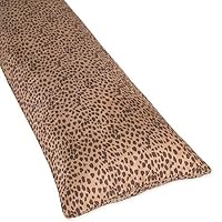 Cheetah Animal Print Full Length Double Zippered Body Pillow Cover by Sweet Jojo Designs