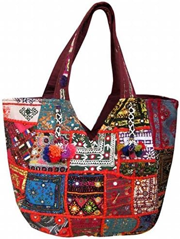 Jaipur Forever Women's Rare Vintage Handbags Ethnic Trible India Bags 56Cm*40Cm Antique Color