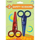 2 Safety Scissors (School Supplies ) by Flomo