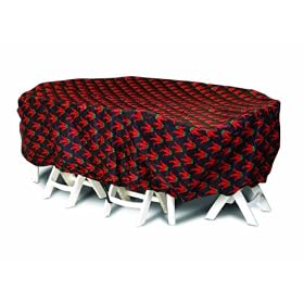 Two Dogs Designs, 92-inch Oval Rect Table Cover, Chili Peppers by 