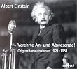 Verehrte An- und Abwesende. 2 CDs: Originaltonaufnahmen 1921 - 1951