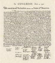 Declaration of Independence Art Poster Print, 14x16