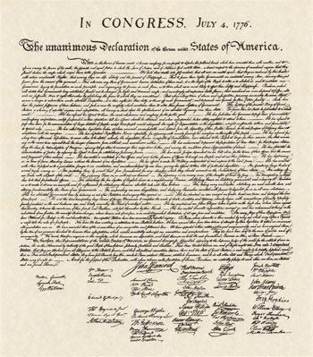 Declaration of Independence Art Poster Print, 14x16