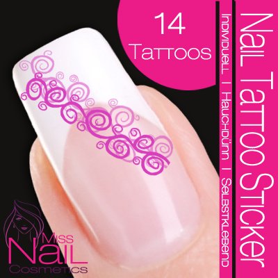 Nail Tattoo Sticker Ranke / Ornament - flieder Preisvergleich