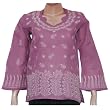 Women's Shirts Tops Kurtis India Clothes Chikan Embroidery Size M