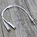 Atalanta 3.5mm Audio Stereo Y Splitter Cable 3.5mm Male to 2 Port 3.5mm Female for Earphone and Headset Splitter Adapter, Compatible with iPhone, Samsung, LG Smartphones, Tablets, MP3 Players