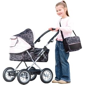 Silvercross Junior Ranger Doll's Pram with Pink Bubble Fabric
