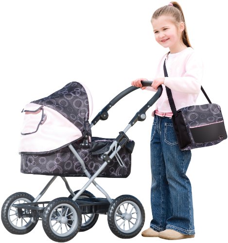 Silvercross Junior Ranger Doll's Pram with Pink Bubble Fabric