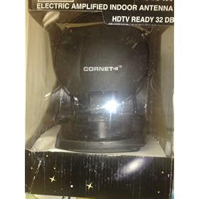 Cornet Electric Amplified Indoor Antenna HDTV Ready 32 DB Model F-6464A by Cornet