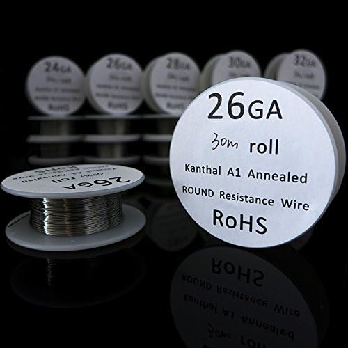 EzCloudz Kanthal AWG A1 26 Gauge Resistance Wire (100Ft) 3.21 Ohms/ft
