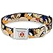 Buckle-Down Seatbelt Buckle Dog Collar - Road Runner/Wile E. Coyote Expressions Stacked Black - 1.5