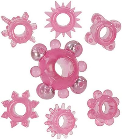 Rind Rings Rings Super Sized Enhancer Plus 6 textured Support Rings Pink