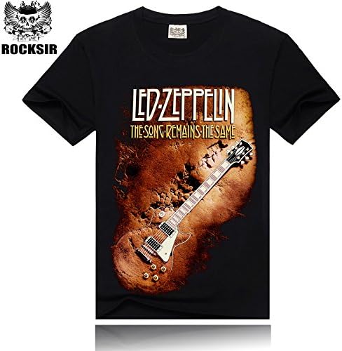 Sport 3D Printing Mens Led Zeppelin Cotton T Shirt Pullover Shirt S