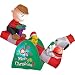 5' Long Charlie Brown & Snoopy Teeter Totter Animated Airblown Inflatable