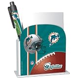 Miami Dolphins Stationery Desk Caddy with Matching Ballpoint Grip Pen - NFL (12019-QUO)