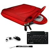 Red Protective Durable Hard Nylon Cube Carrying Smart Case with Handles //  ....