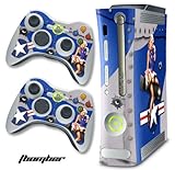 New XBOX 360 Console Protective Decal Skin - Tbomber - Blue