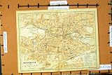 MAP 1893 STREET PLAN NURNBERG GERMANY PEGNITZ RIVER