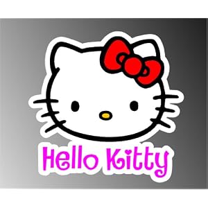 HELLO KITTY DECAL BUMPER STICKER