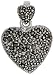 Sterling Silver Marcasite Heart Pendant, 1 3/16