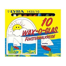 Wax-O-Glass Crayons set of 10 by Lyra