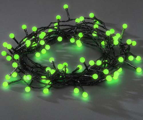 Konstsmide 3691-907 Micro LED Lichterkette (Globe Aufs&auml;tze, 80 gr&uuml;ne Dioden, 24V Au&szlig;entraf Preisvergleich