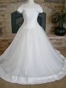 Mori Lee Ivory Wedding Gown Dress, Sz 8-10, Organza, Fl25