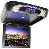 Brand New Tview T1591dvfd-black All in One Huge 15" Flip Down, Roof Mount Car Monitor with Built in Dvd, Cd, Mp3 Player with Usb and Sd Card Inputs + Ir Transmitter + Built in Fm Transmitter + Dome Lights + Swiveling Screen
