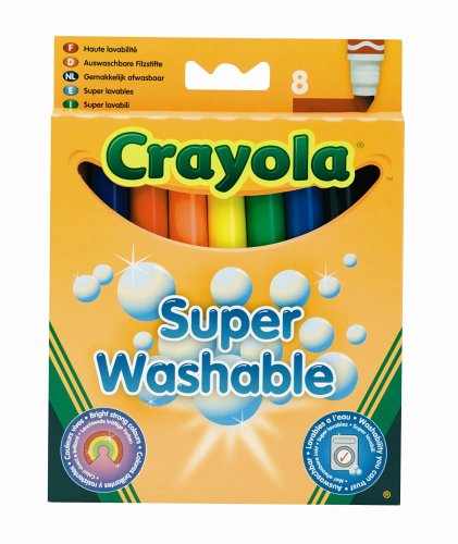 Childrens Toyshop  Third Party New : Crayola Super Washable Pens (8 Pack)
