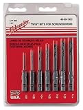 Milwaukee 48-89-1920 7 Piece 1/16-Inch to 1/4-Inch Hex Shank Black Oxide Twist Drill Bit Assortment