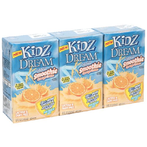 Kidz Dream Soy Smoothies, Orange Cream, 3-Count Pack of 8-Ounce Drink Boxes (Pack of 9) by Soy Beverages