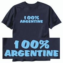 T-SHIRT NAVY BLUE " 100 % ARGENTINE " ARGENTINA X-Large