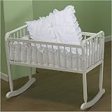 Pindot Blue Cradle Bedding - size 15 x 33