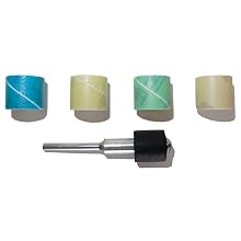 Jooltool 3M 5 Piece Deluxe Microfinishing Diamond Band Kit Assembled with 1/8" Mandrel, 1/2" Diameter x 1/2" Length, Microns 74, 45, 30, 20