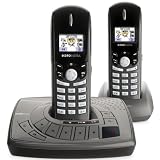 Doro 650R DECT Telephone and Answering Machine Twin - Black
