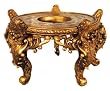 Ornate cast resin stand / base with gold finish - brass like appeal - various sizes